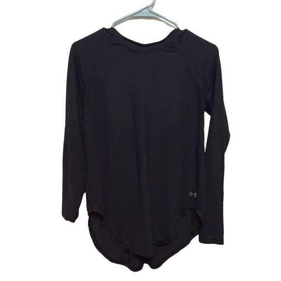 UNDER Armour Womens Open Back Blouse Size S Black - Picture 1 of 4